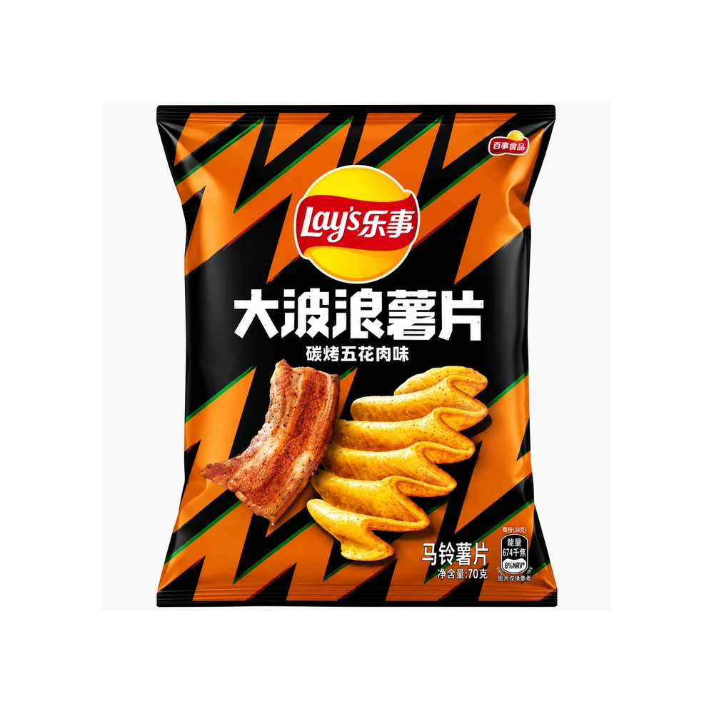 Lay's Wavy Grilled Pork Flavor Chips (70g)