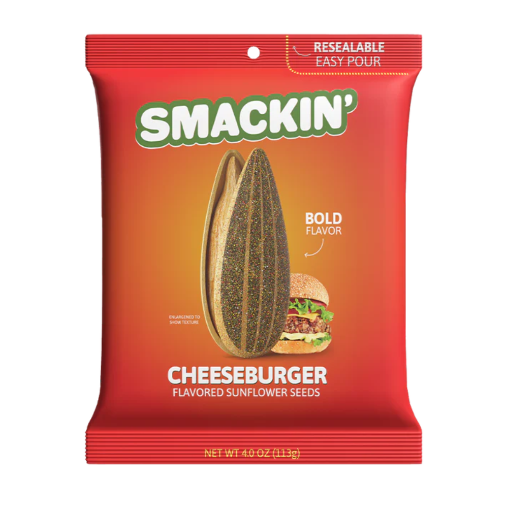 SMACKIN' Cheeseburger Flavored Sunflower Seeds (113g)