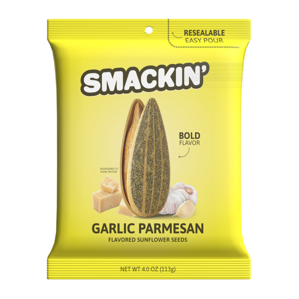 SMACKIN' Garlic Parmesan Flavored Sunflower Seeds (113g)