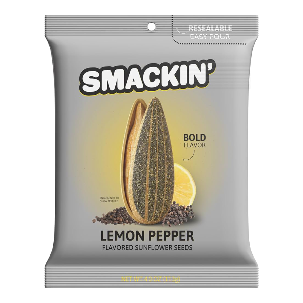 SMACKIN' Lemon Pepper Flavored Sunflower Seeds (113g)
