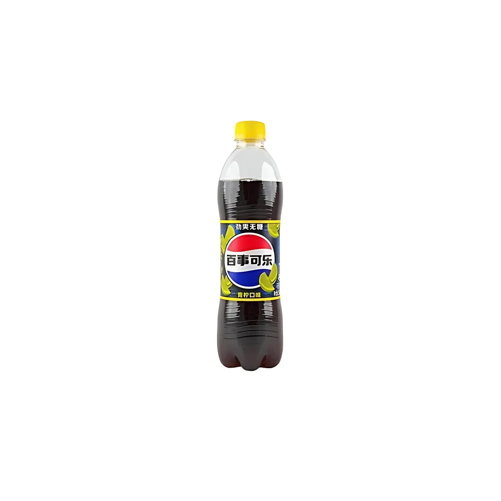 A 2-liter bottle of Pepsi-Cola lemonade-flavored soft drink with a yellow cap and a classic red, white, and blue label, shown on a plain white background.