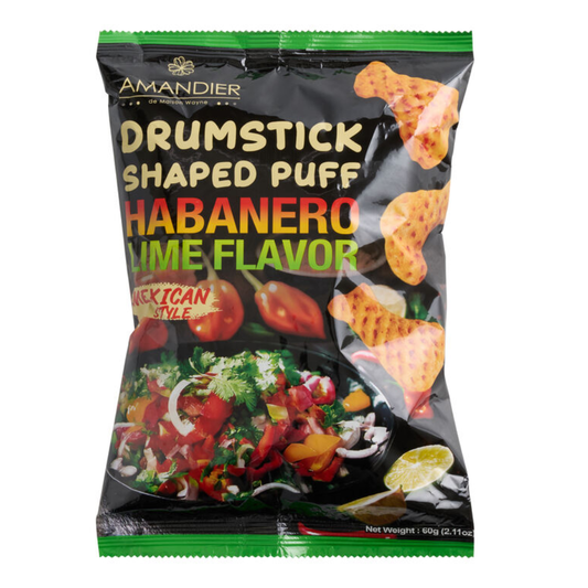 Amandier Drumstick Shaped Puff Habanero Lime Flavor Mexican Style Chips (60g)