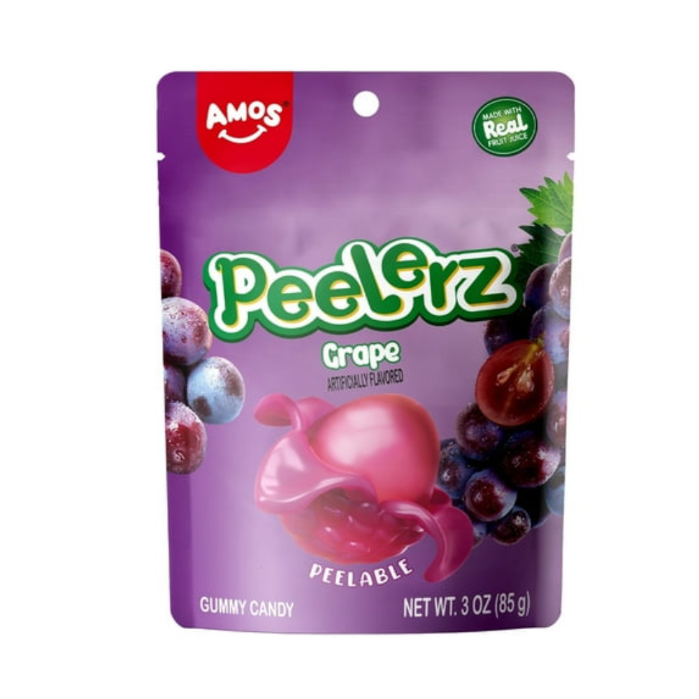 Amos Peelerz Grape Artificially Flavored Peelable Gummy Candy (170g)