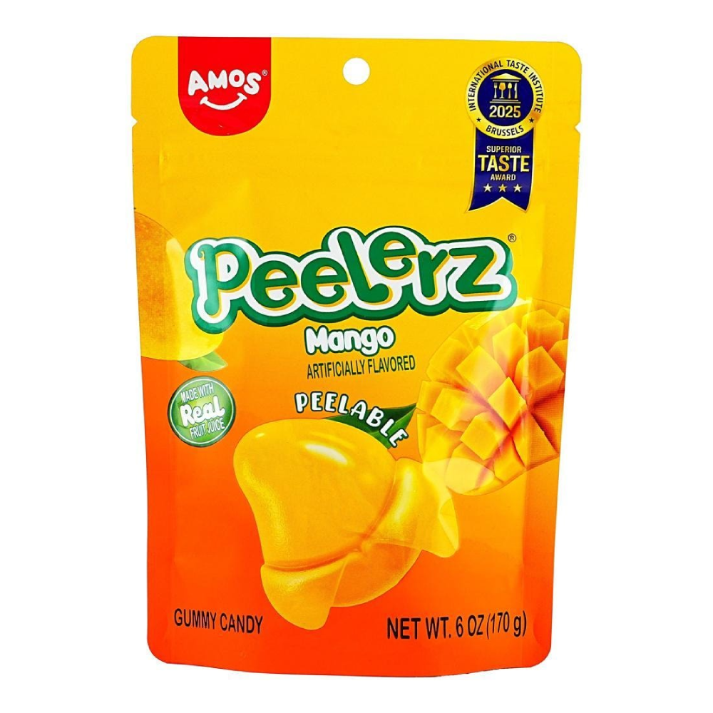 Amos Peelerz Mango Artificially Flavored Peelable Gummy Candy (170g)