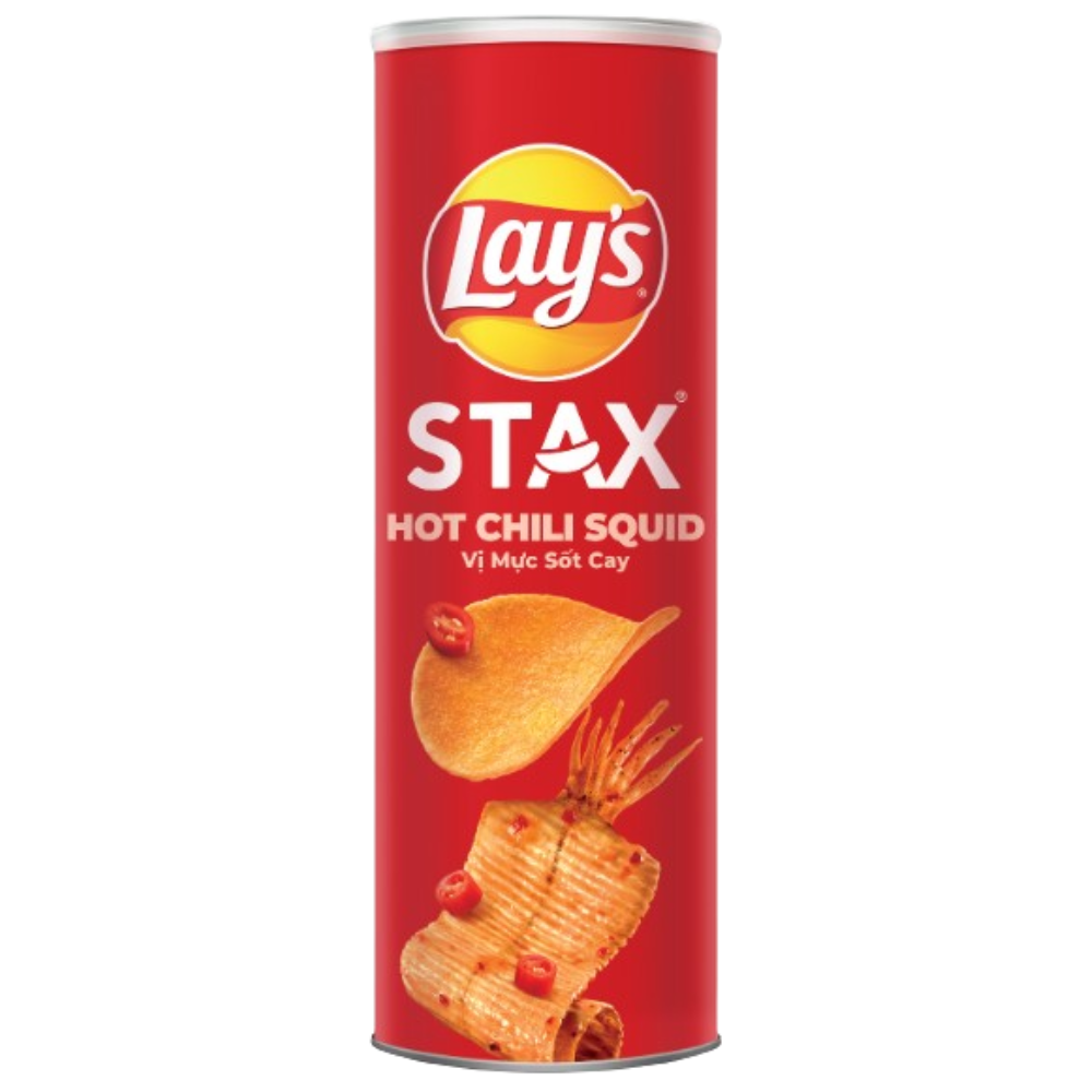 Lay's Stax Hot Chili Squid Chips (100g)
