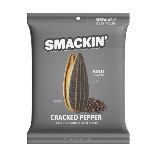SMACKIN' Cracked Pepper Flavored Sunflower Seeds (113g)