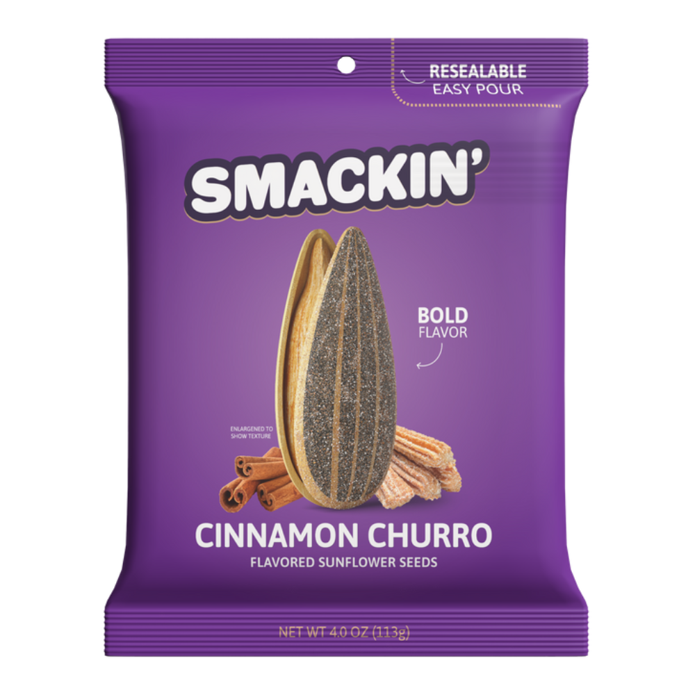 SMACKIN' Cinnamon Churro Flavored Sunflower Seeds (113g)