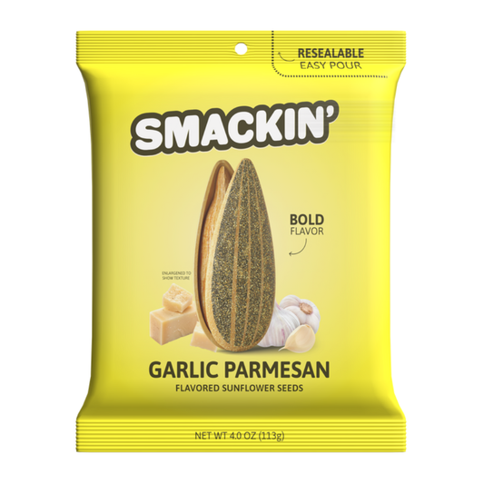 SMACKIN' Garlic Parmesan Flavored Sunflower Seeds (113g)