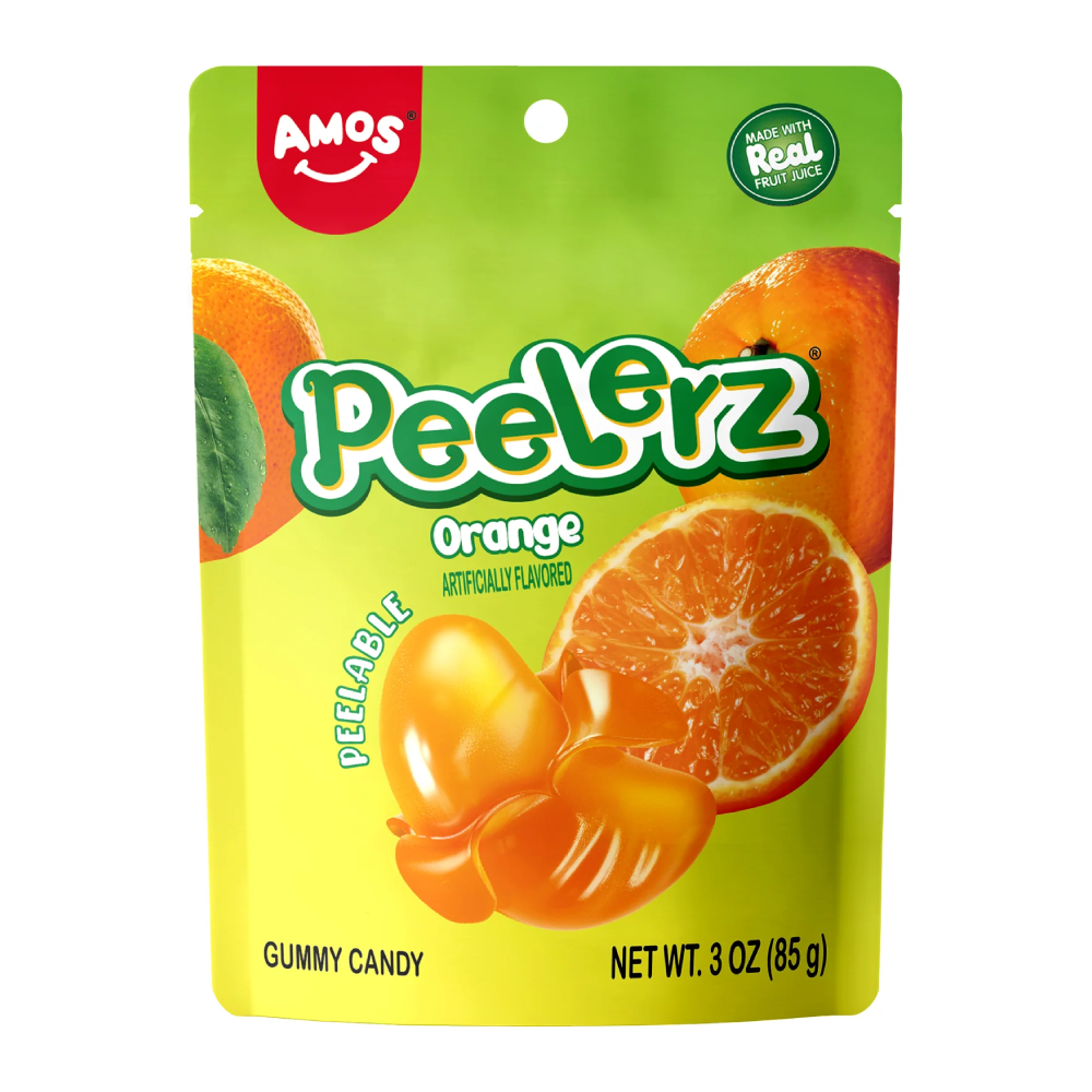 Amos Peelerz Orange Artificially Flavored Peelable Gummy Candy (170g)