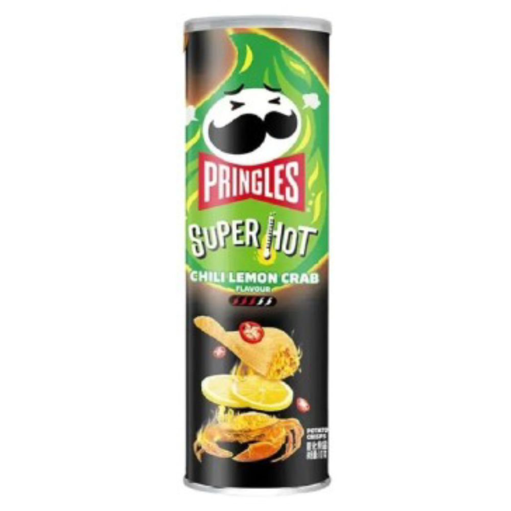Pringles Super Hot Chili Lemon Crab Flavour Chips (110g)