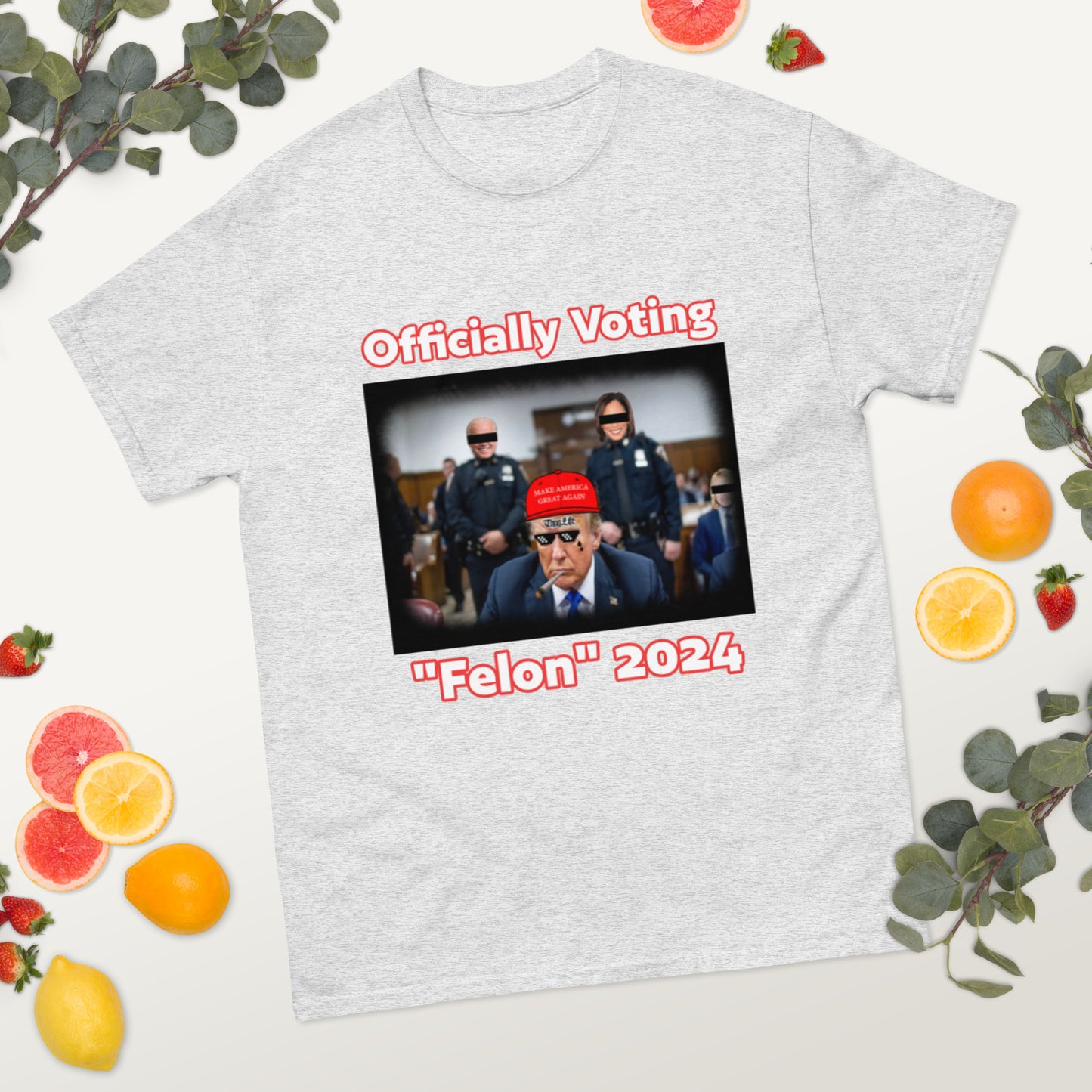 Trump Officially Voting Felon 2024 Funny T-Shirt for Men and Women - Full Sizes Available