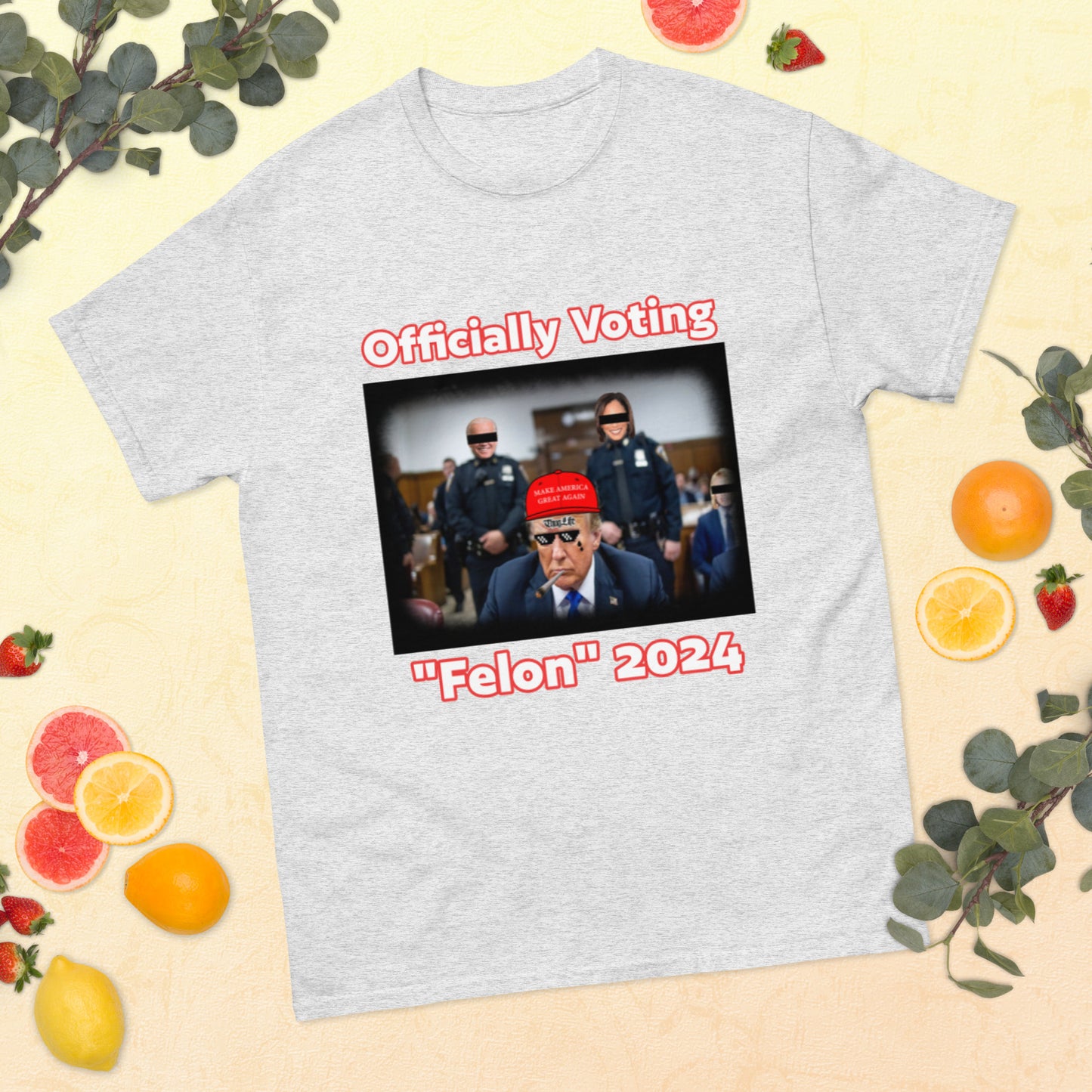 Trump Officially Voting Felon 2024 Funny T-Shirt for Men and Women - Full Sizes Available