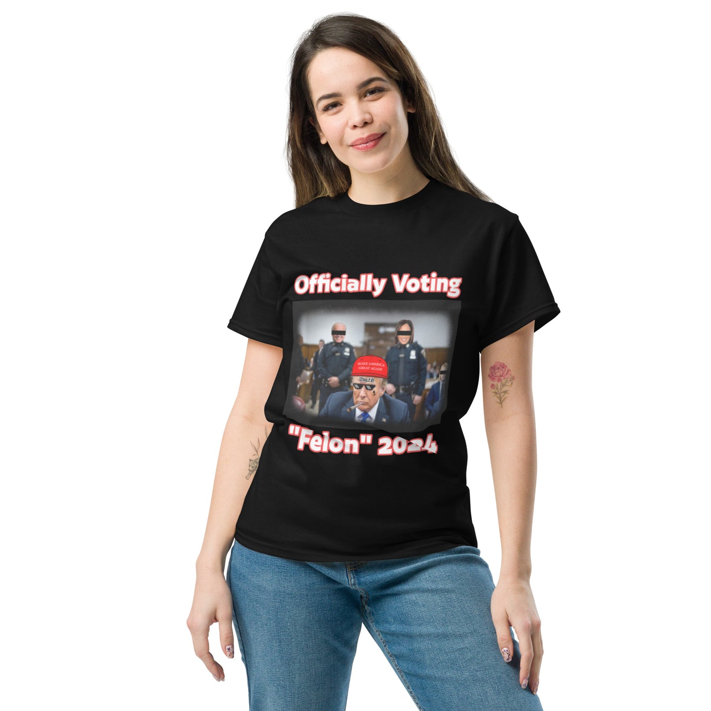 Trump Officially Voting Felon 2024 Funny T-Shirt for Men and Women - Full Sizes Available