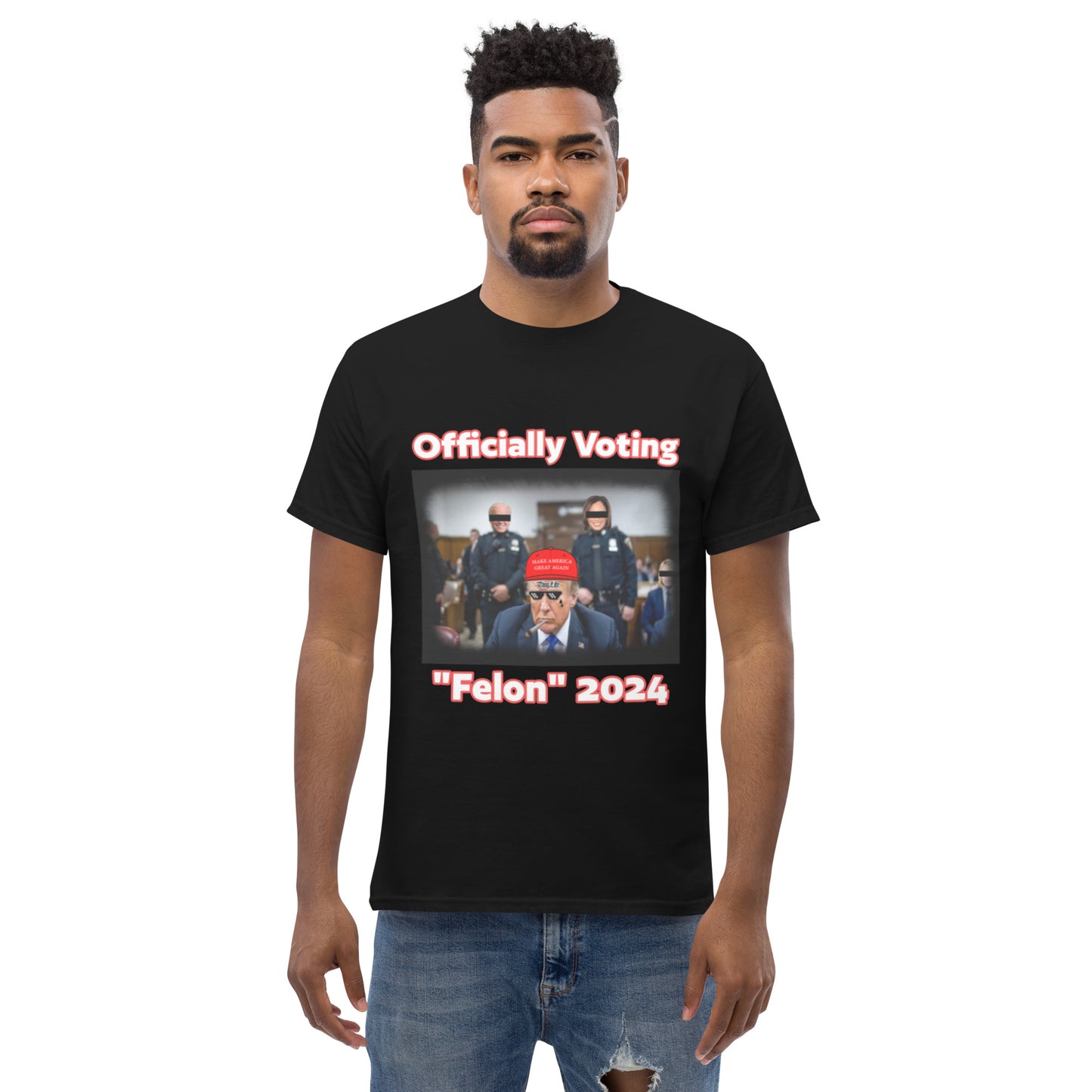 Trump Officially Voting Felon 2024 Funny T-Shirt for Men and Women - Full Sizes Available