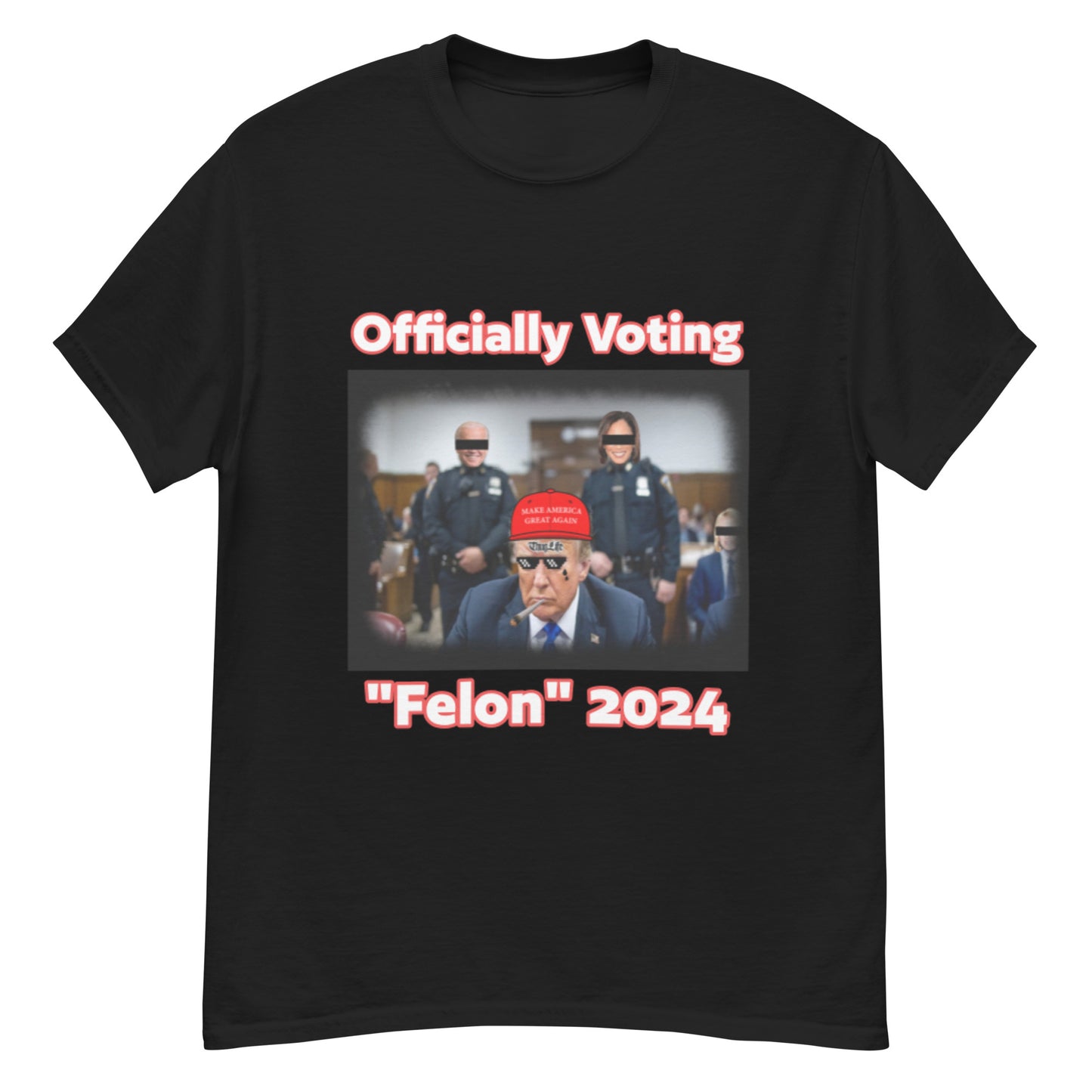 Trump Officially Voting Felon 2024 Funny T-Shirt for Men and Women - Full Sizes Available