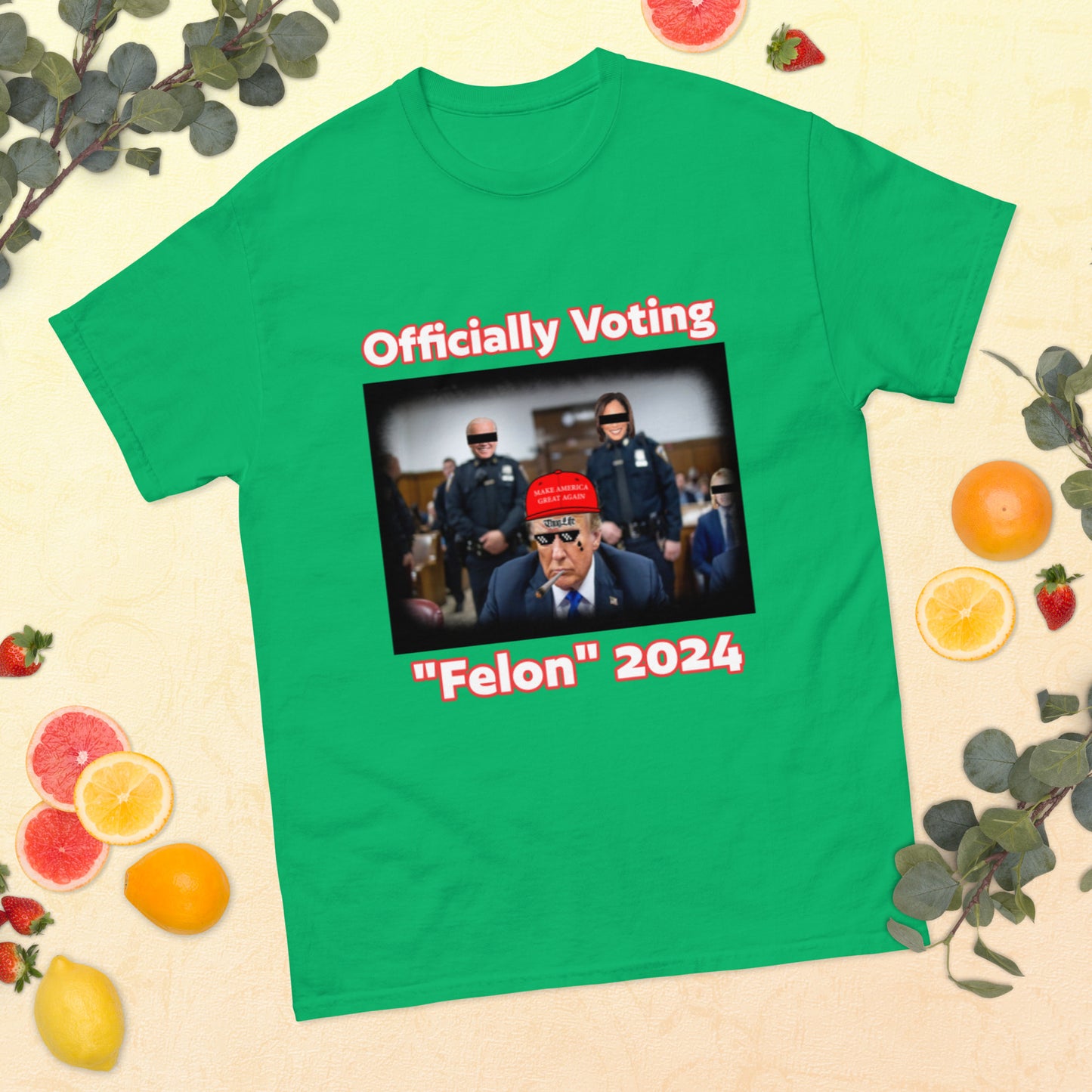 Trump Officially Voting Felon 2024 Funny T-Shirt for Men and Women - Full Sizes Available