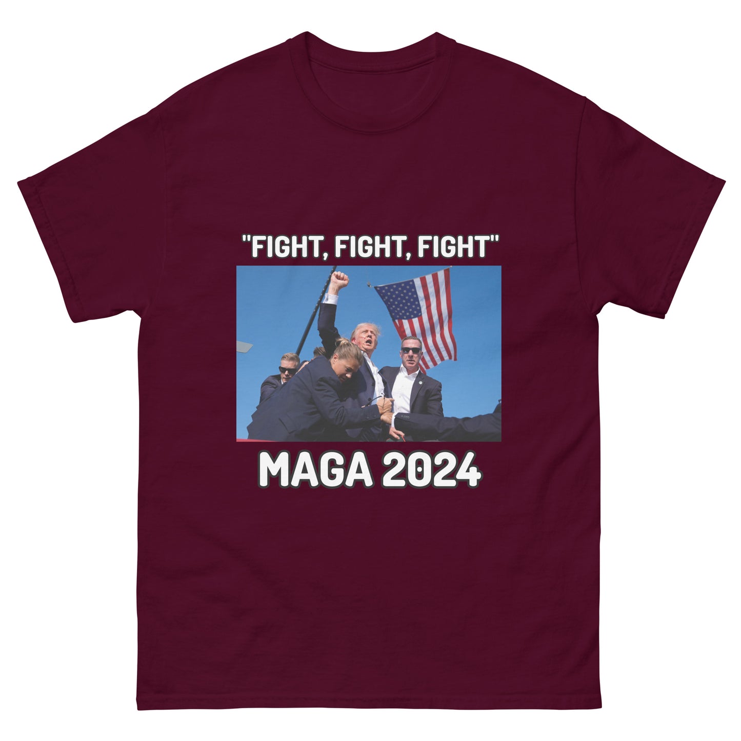 Trump "Fight,Fight,Fight" MAGA 2024 Funny T-Shirt for Men and Women - Full Sizes Available