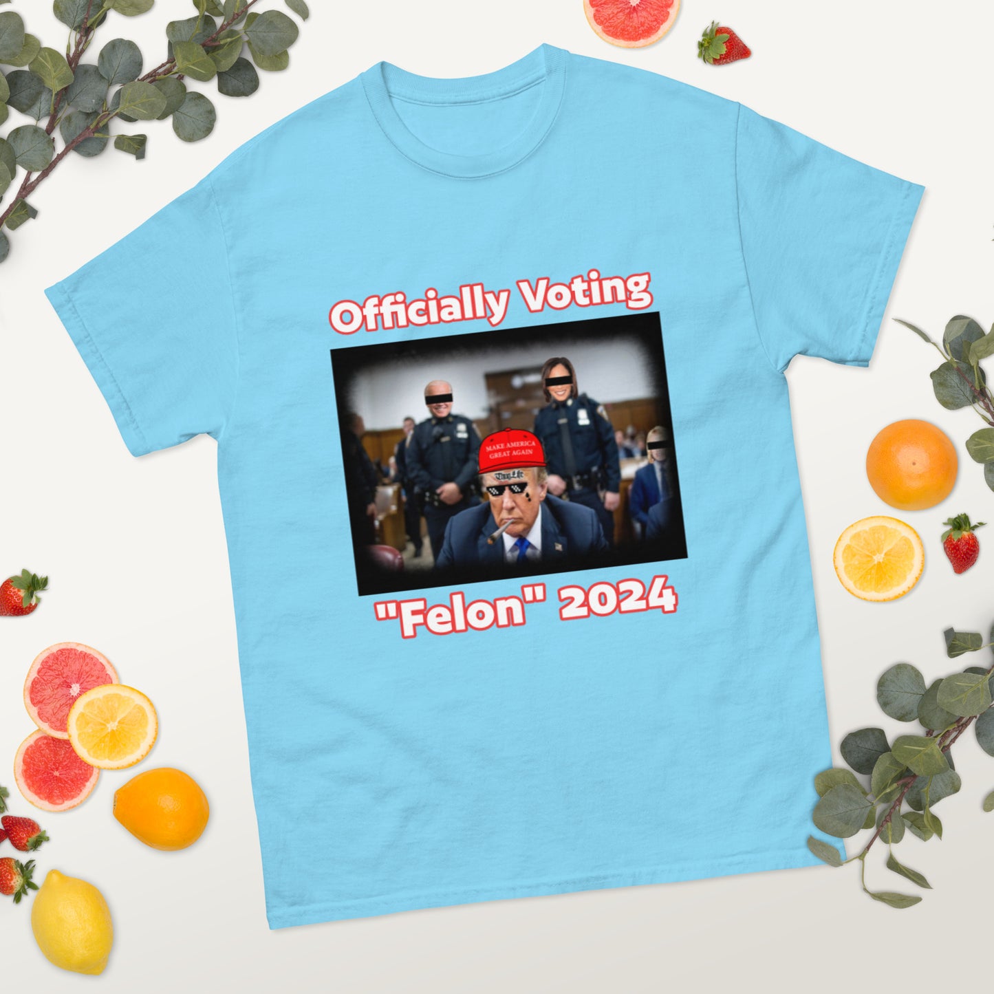 Trump Officially Voting Felon 2024 Funny T-Shirt for Men and Women - Full Sizes Available