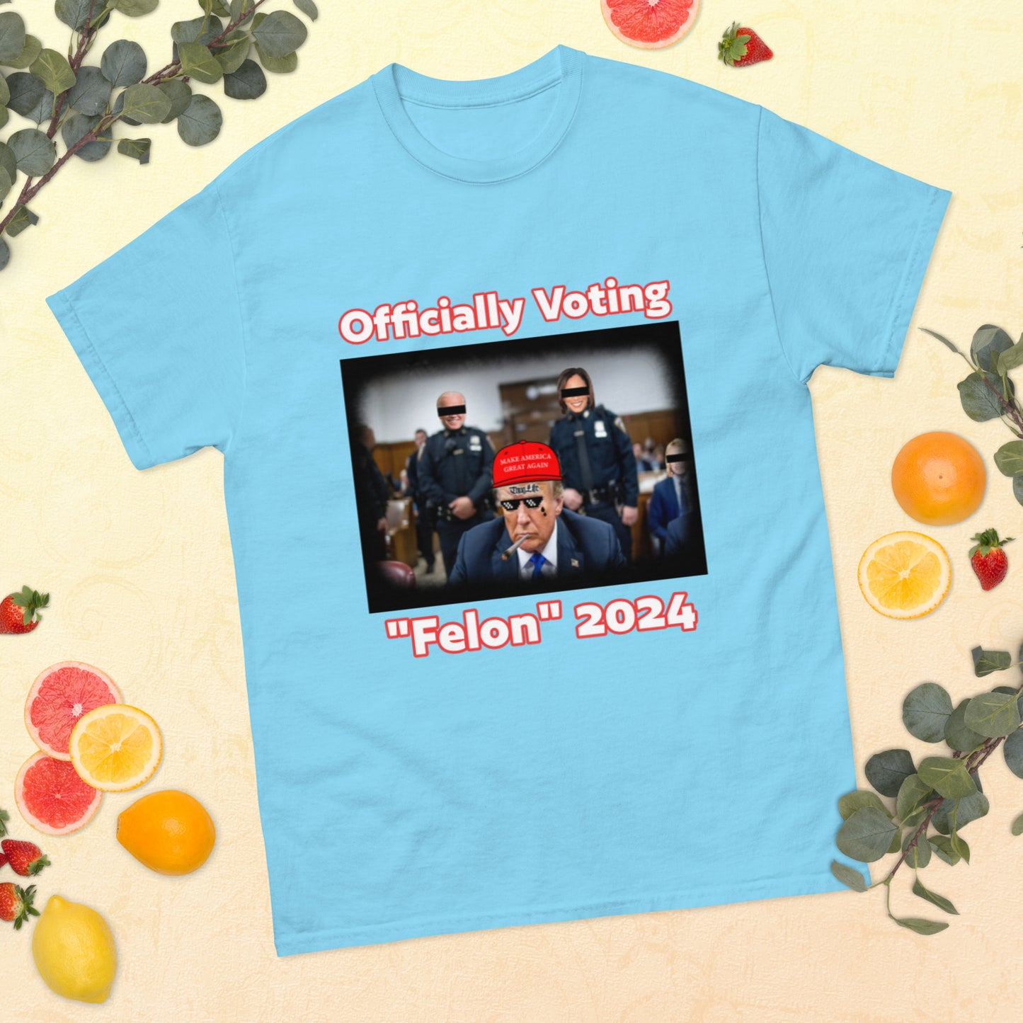 Trump Officially Voting Felon 2024 Funny T-Shirt for Men and Women - Full Sizes Available