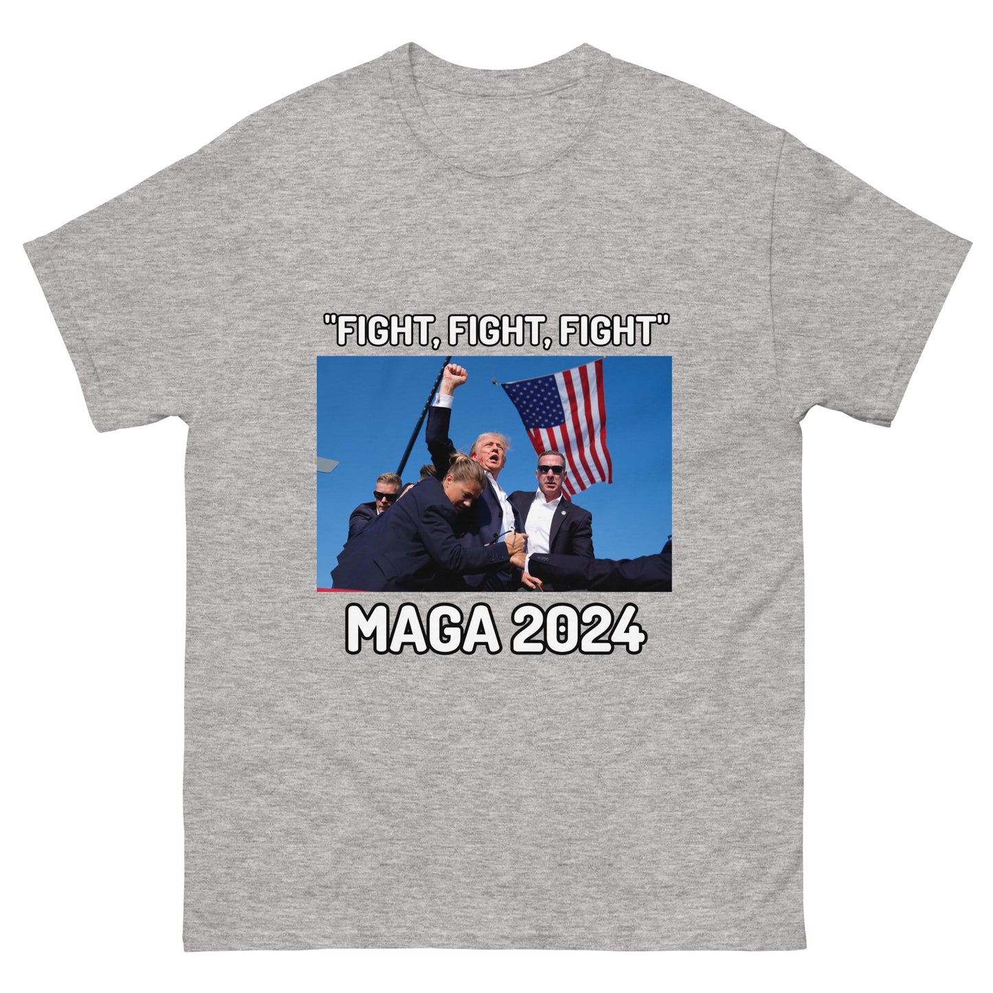 Trump "Fight,Fight,Fight" MAGA 2024 Funny T-Shirt for Men and Women - Full Sizes Available