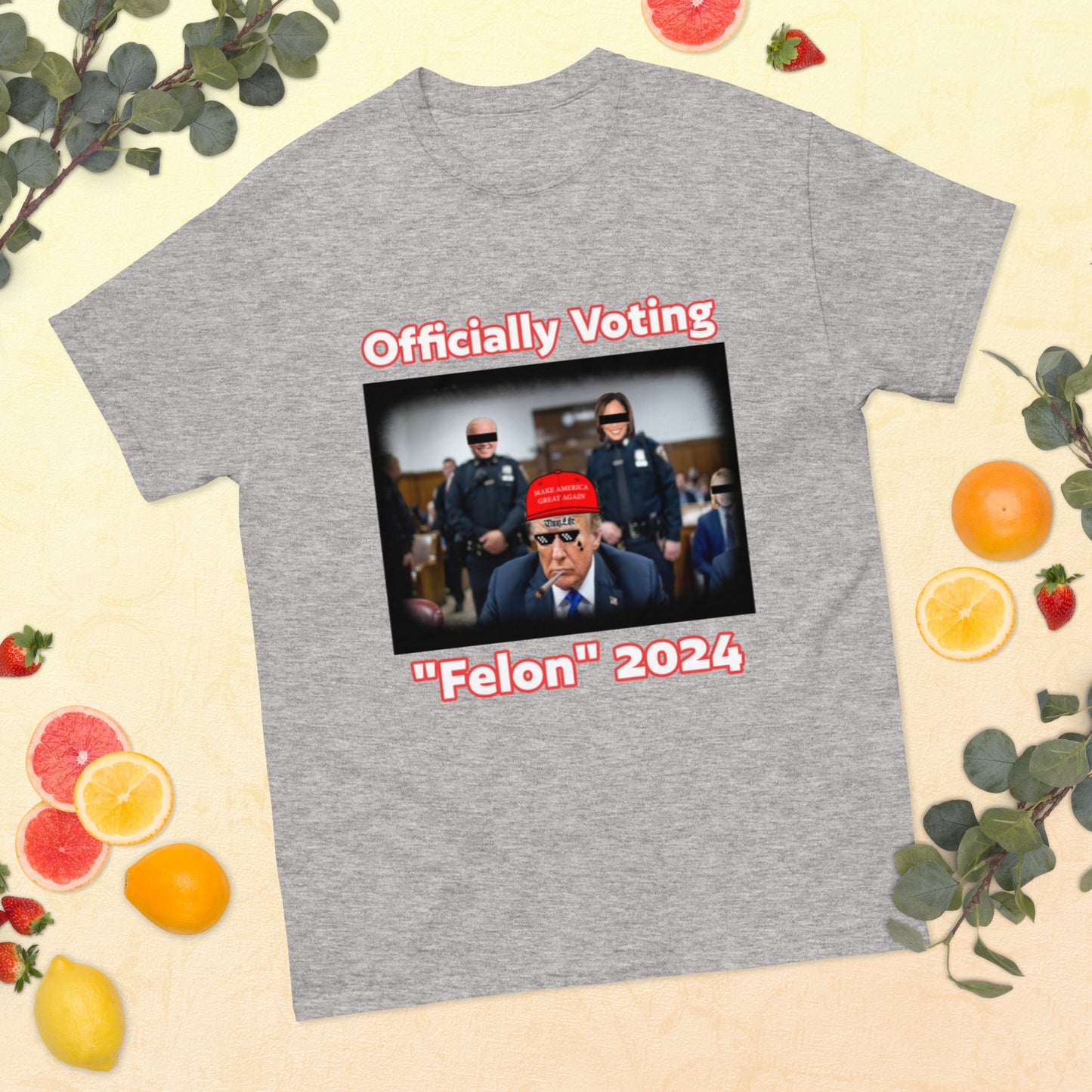 Trump Officially Voting Felon 2024 Funny T-Shirt for Men and Women - Full Sizes Available