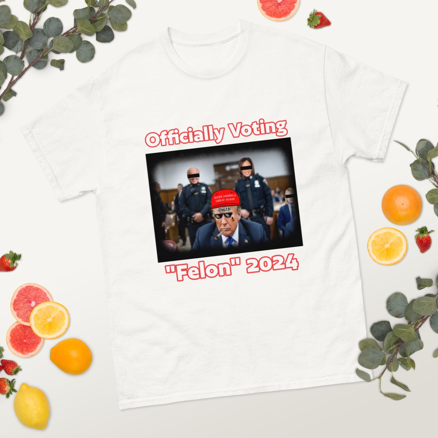 Trump Officially Voting Felon 2024 Funny T-Shirt for Men and Women - Full Sizes Available