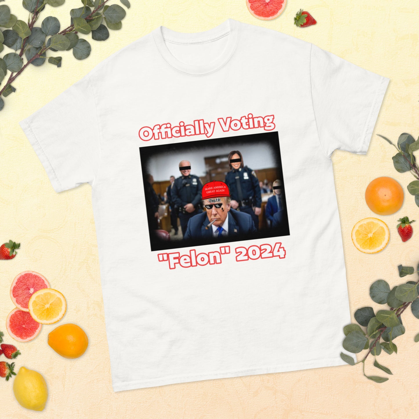 Trump Officially Voting Felon 2024 Funny T-Shirt for Men and Women - Full Sizes Available